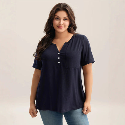 Women's Casual Plus Size Short Sleeve T-Shirt