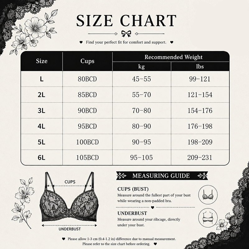 Comfort Push-Up Floral Bra