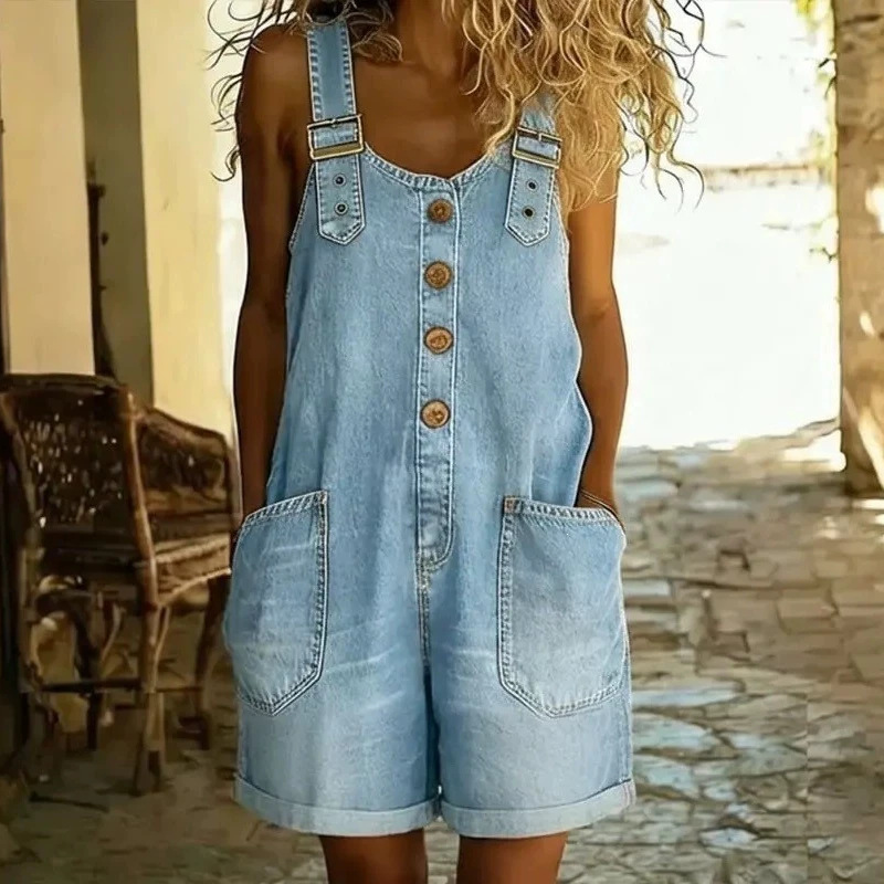 ⌛Limited-time offer-Women's Casual Denim Romper