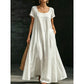 Minimalist Scoop Neck Summer Maxi Dress