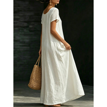 Minimalist Scoop Neck Summer Maxi Dress