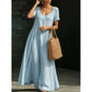 Minimalist Scoop Neck Summer Maxi Dress