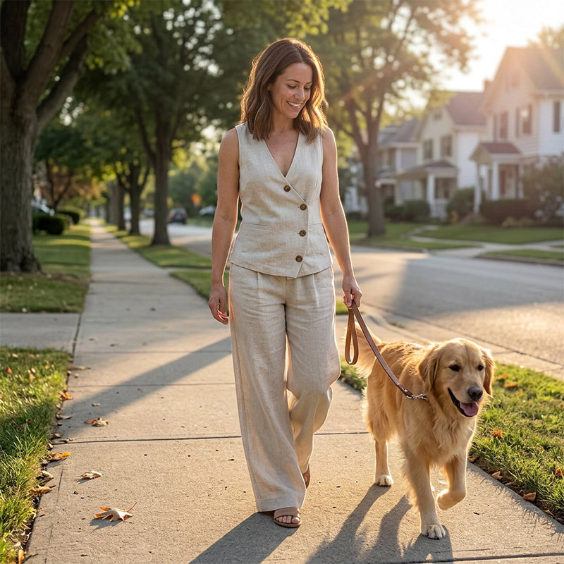 Women's Elegant Vest & Pants 2-Piece Set