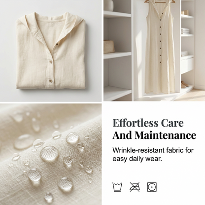 Sleeveless Hooded Button-Down Maxi Dress