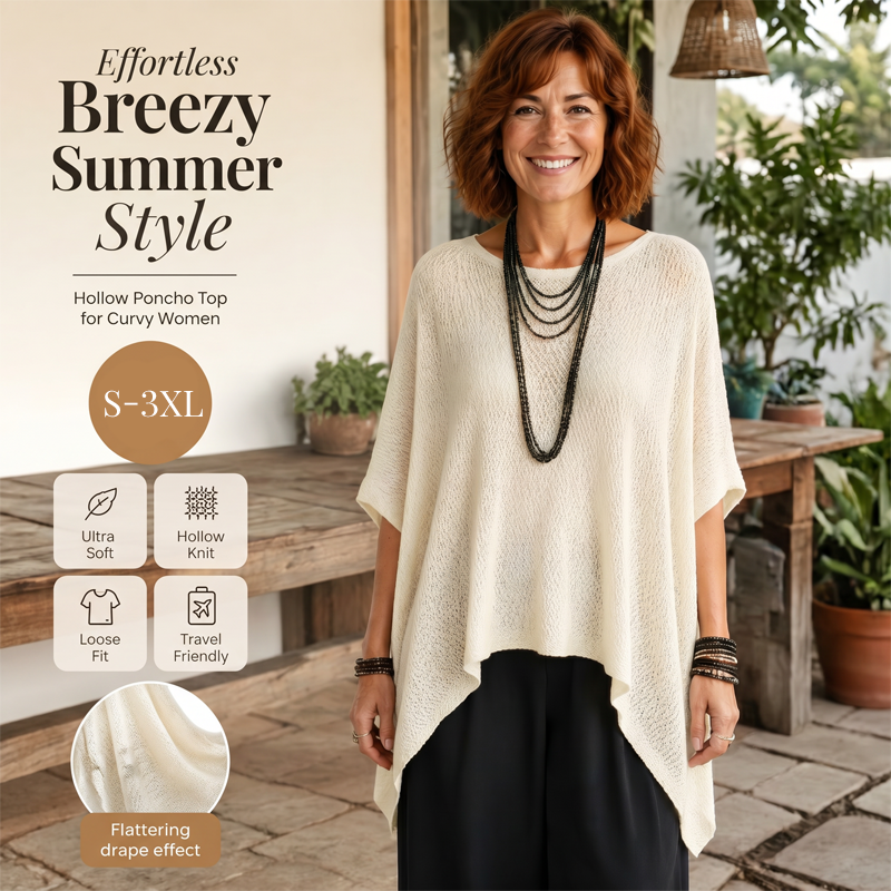 Women’s Hollow-Out Batwing Sleeve Knit Top
