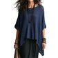Women’s Hollow-Out Batwing Sleeve Knit Top