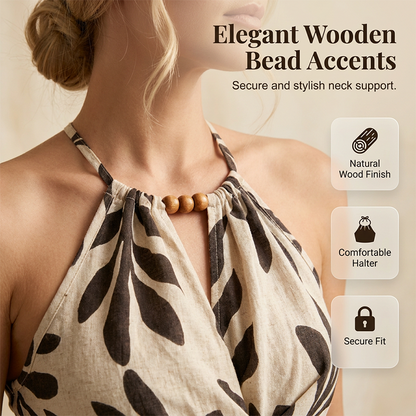 Women's Halter Neck Printed Top Sleeveless