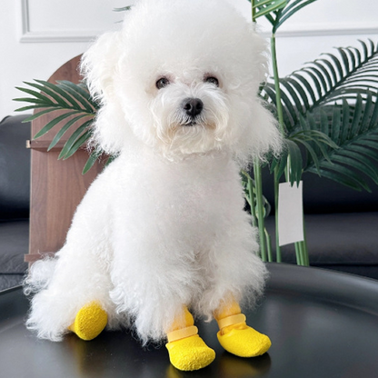 🥳2026 HOT SALE🥳💞50K+ SOLD!🐶🛡️ 50% OFF! Anti‑Slip Waterproof Pet Shoes – Rubber sole, adjustable strap. Protects paws from rain, mud & sharp ground. 👟✨（4PCS）
