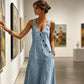 Women’s Stylish Asymmetrical Button Denim Dress