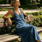 Women’s Stylish Asymmetrical Button Denim Dress