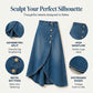 Women's High-Waist Irregular Denim Skirt