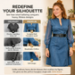 👗Slim Fit Stand Collar Denim Midi Dress– Elegant Everyday Chic✨