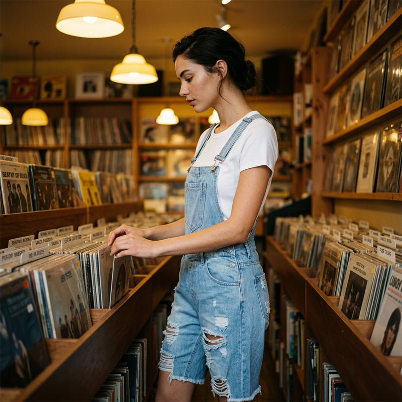 ✨🛍️Fresh Drop - Classic Denim Overall Shorts