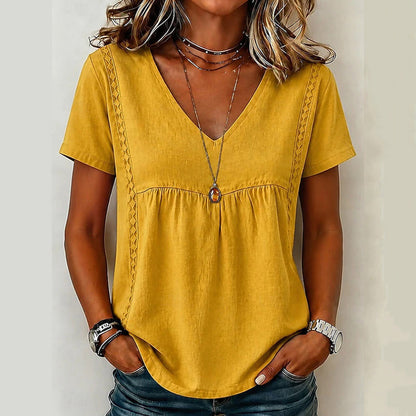 Women's Elegant V-Neck T-Shirt