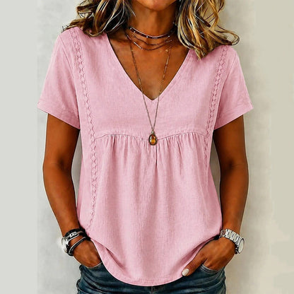 Women's Elegant V-Neck T-Shirt