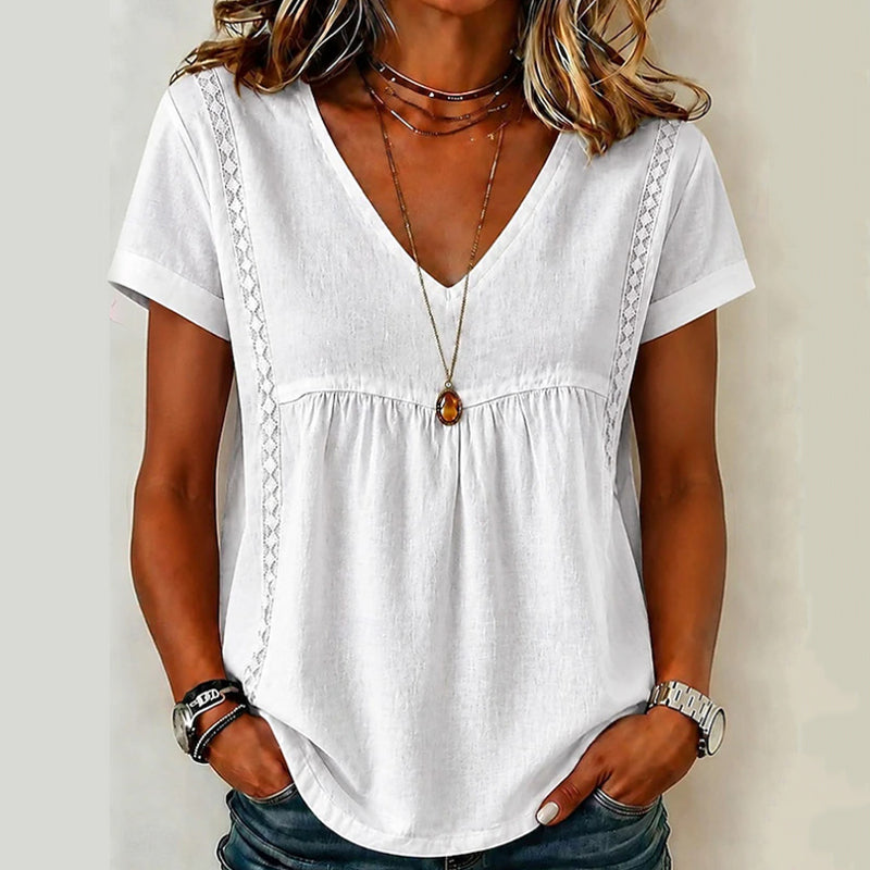 Women's Elegant V-Neck T-Shirt