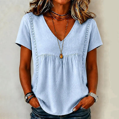Women's Elegant V-Neck T-Shirt