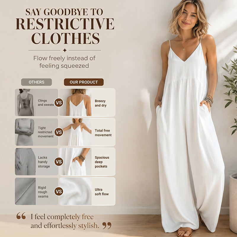 Women's Spaghetti Strap Backless Jumpsuit