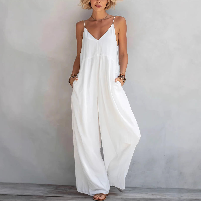 Women's Spaghetti Strap Backless Jumpsuit