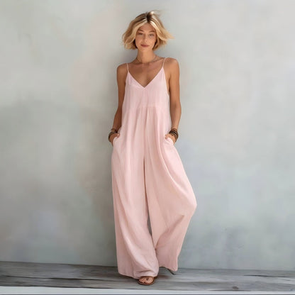 Women's Spaghetti Strap Backless Jumpsuit