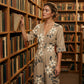 Women's Elegant V-Neck Printed Jumpsuit
