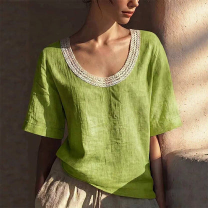 Vintage Lace Summer Blouse