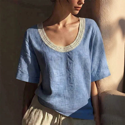 Vintage Lace Summer Blouse