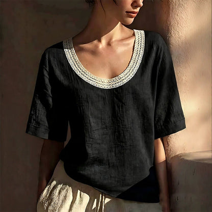 Vintage Lace Summer Blouse