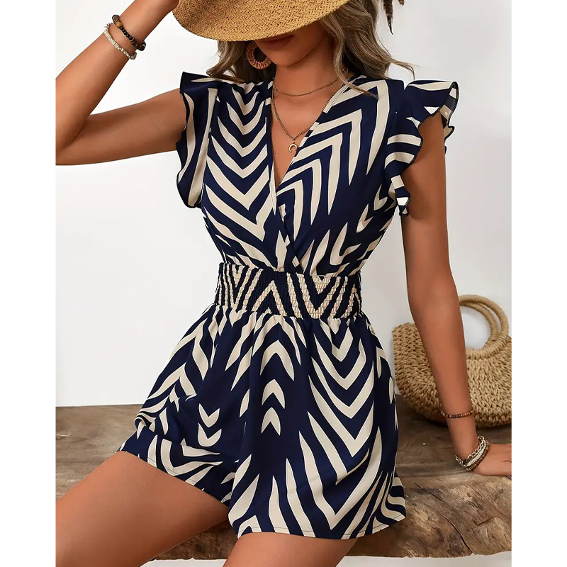 Women's Elegant V-Neck Romper