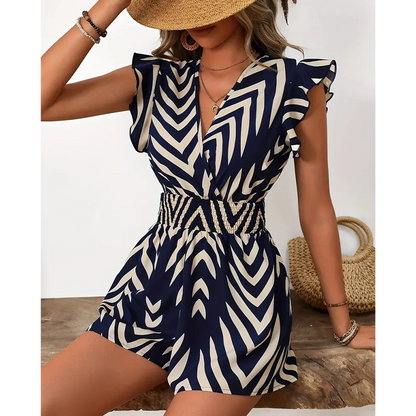 Women's Elegant V-Neck Romper