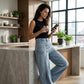 ⌛Limited-Time Offer-Women's Asymmetrical Waist Wide Leg Jeans