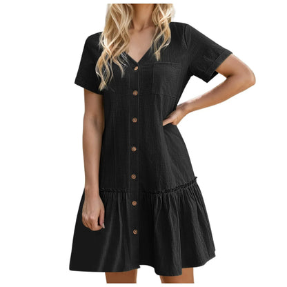 Casual Cotton Linen Dress