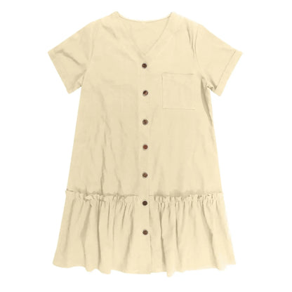 Casual Cotton Linen Dress