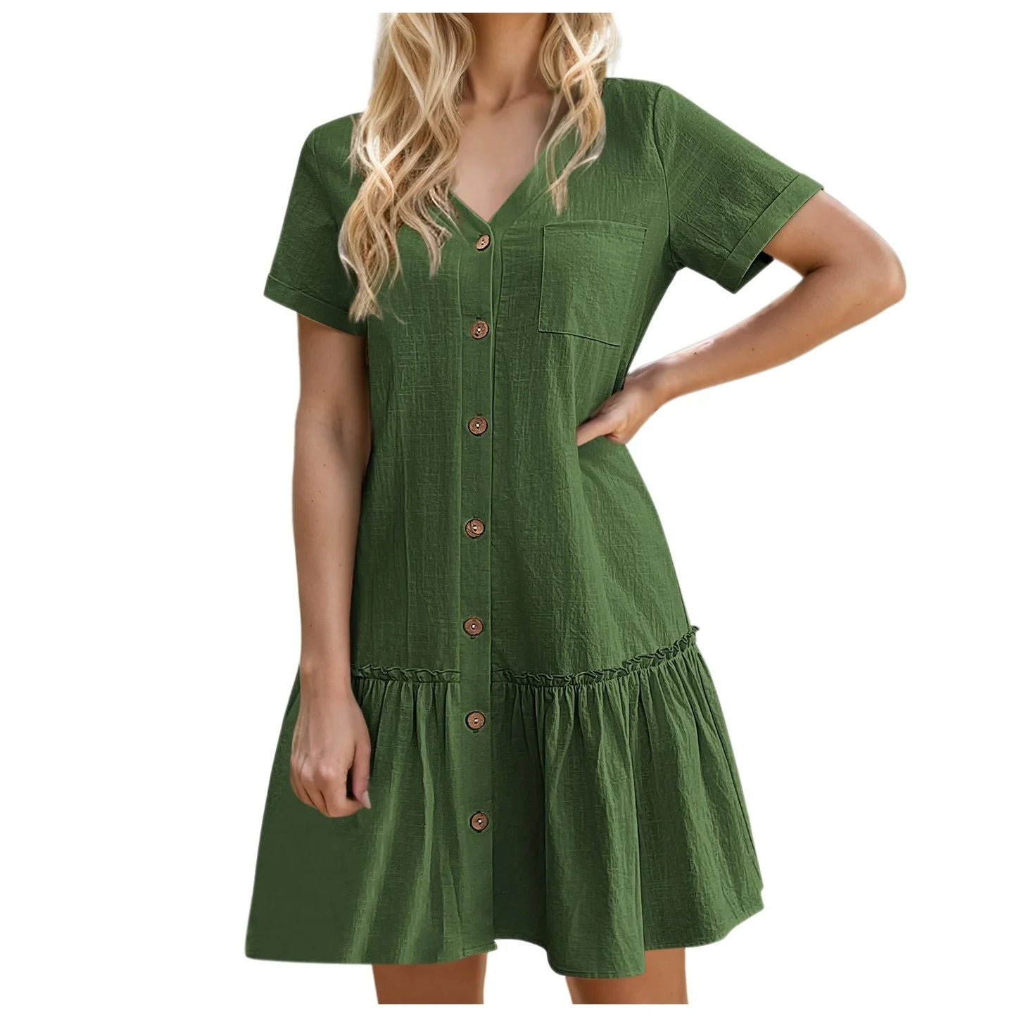 Casual Cotton Linen Dress