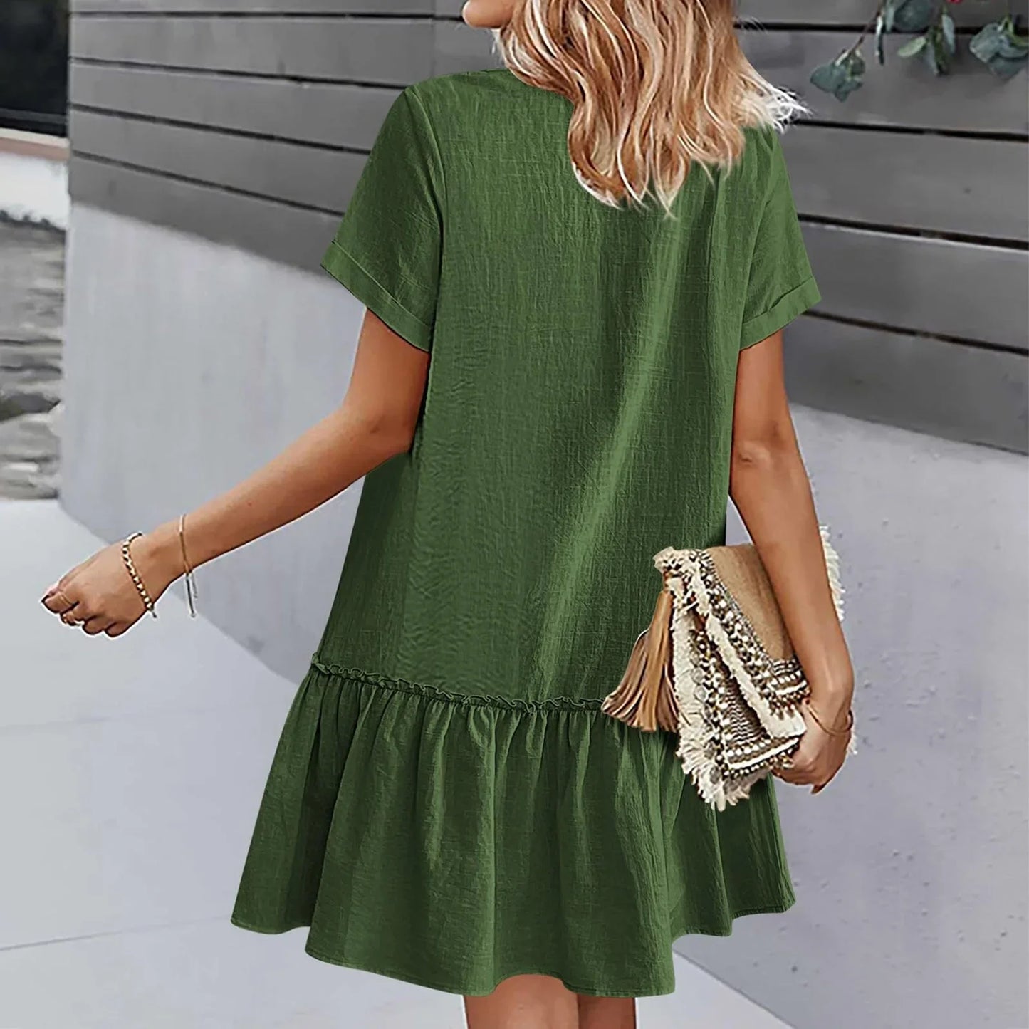 Casual Cotton Linen Dress