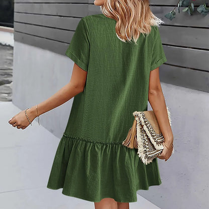 Casual Cotton Linen Dress