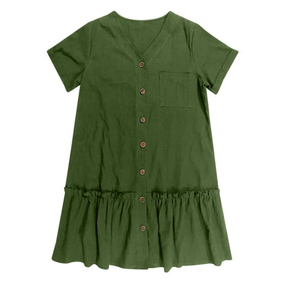 Casual Cotton Linen Dress