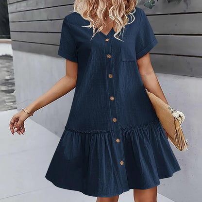 Casual Cotton Linen Dress