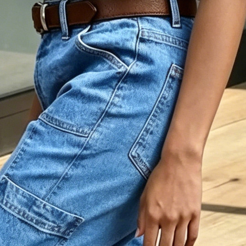 📢50% Off⏰Women's Casual Stretchy Cropped Denim Pants
