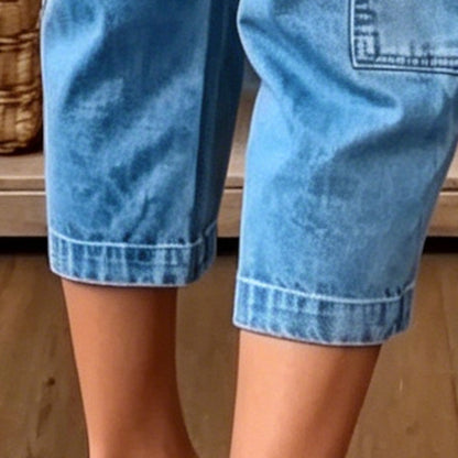 📢50% Off⏰Women's Casual Stretchy Cropped Denim Pants