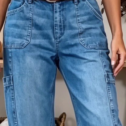 📢50% Off⏰Women's Casual Stretchy Cropped Denim Pants