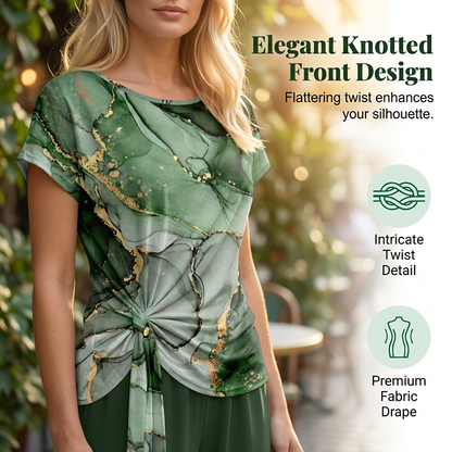 🌿 Patterned lounge set with wide legs
