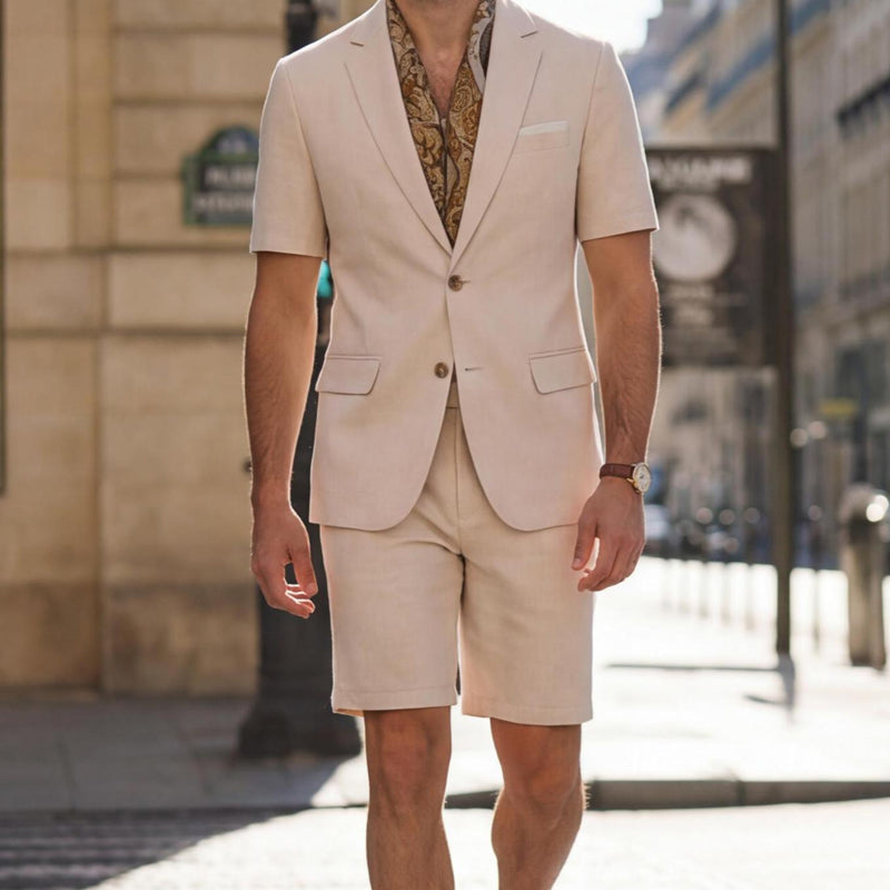 Men's Short Sleeve Suit 2-Piece Set