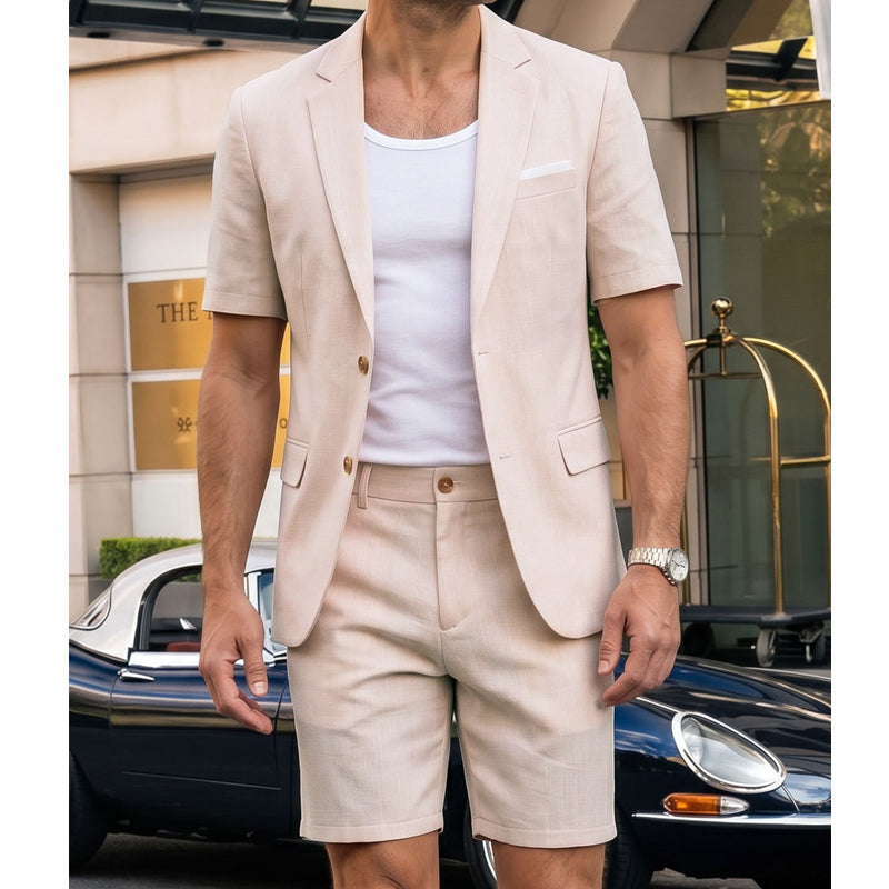 Men's Short Sleeve Suit 2-Piece Set