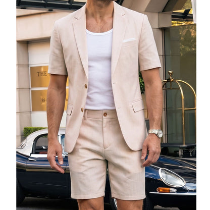 Men's Short Sleeve Suit 2-Piece Set