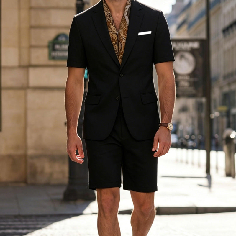 Men's Short Sleeve Suit 2-Piece Set