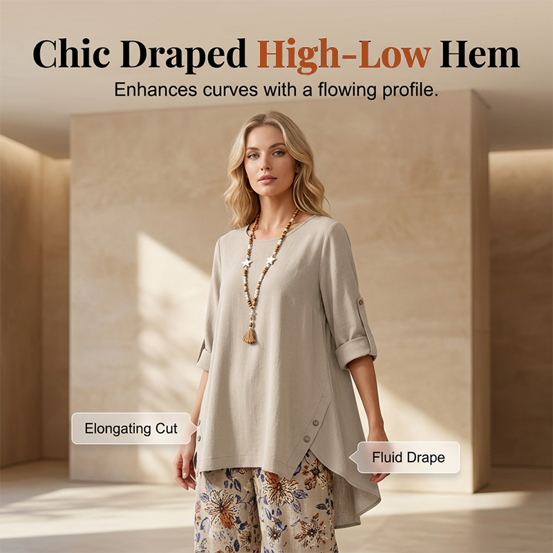 💥50% Off New Arrivals-Women's Cotton Linen Half Sleeve Top ＆ Pants Set