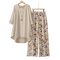 💥50% Off New Arrivals-Women's Cotton Linen Half Sleeve Top ＆ Pants Set