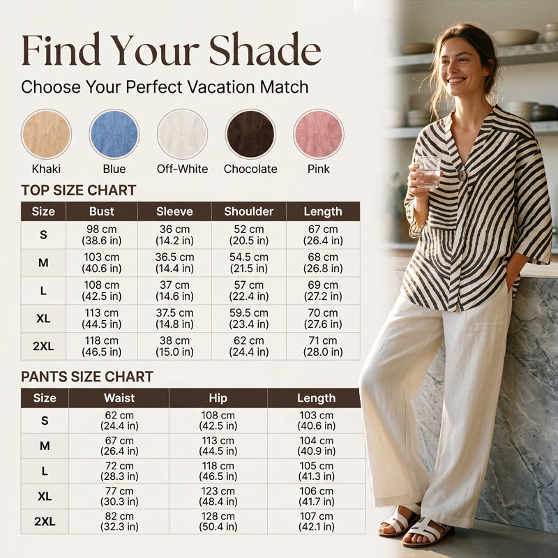 Women's Summer Striped 2-Piece Set