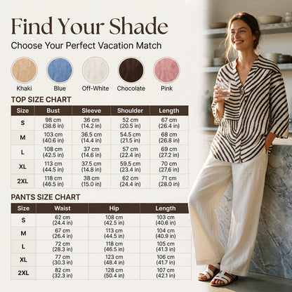 Women's Summer Striped 2-Piece Set